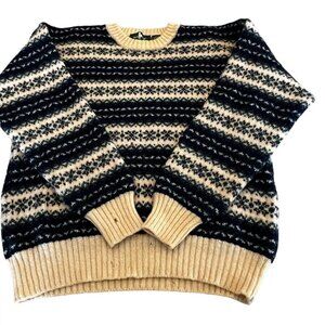 VTG Hunt Club JC Penney Scotland Shetland Wool Nordic sweater Size XL (READ)